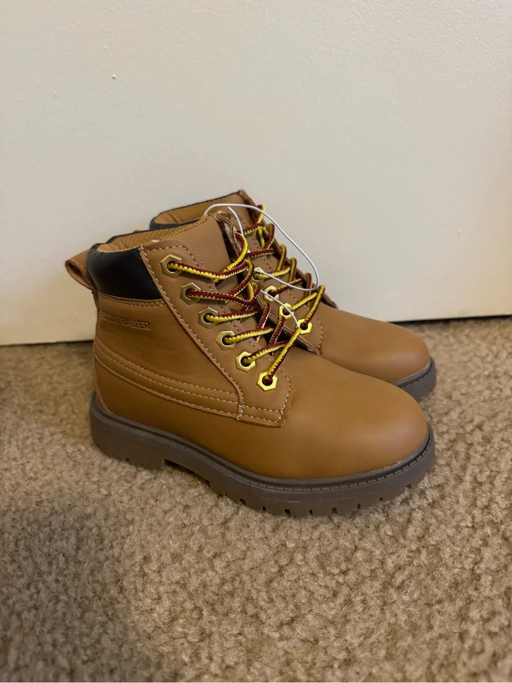 Eddie Bauer Kids Karpie Boots Wheat Brown Lace Up Lug Sole NWT Size 12M
